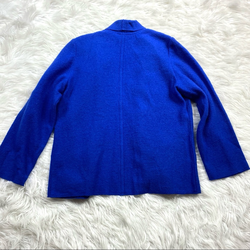 Chico’s New Boiled Wool Cardigan Sweater Size 2 - Picture 3 of 5